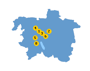 Karte mit Lage der Reinigungen in Hannover